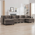 147'' Sectional Cloud Deep Seat Couch, Oversized Chenille U Shaped Sectional by WUTUTUEE