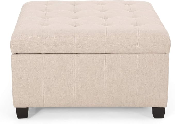 Christopher Knight Home Hedda Tufted Fabric Storage Ottoman - Image 5