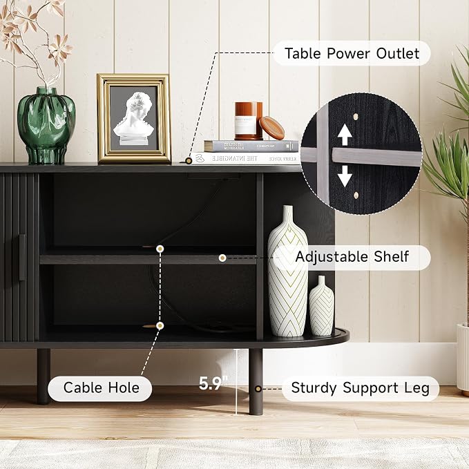 ONBRILL 55" TV Stand with Power Outlet - Image 4