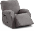 Oversized Recliner Chair Covers, 4-Piece Stretch Geometric Strokes Jacquard by Unknown