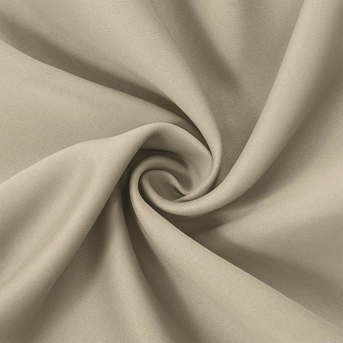 LEMOMO Blackout Curtains 42 x 95 inch/Beige Curtains Set of 2 Panels/Thermal - Image 5