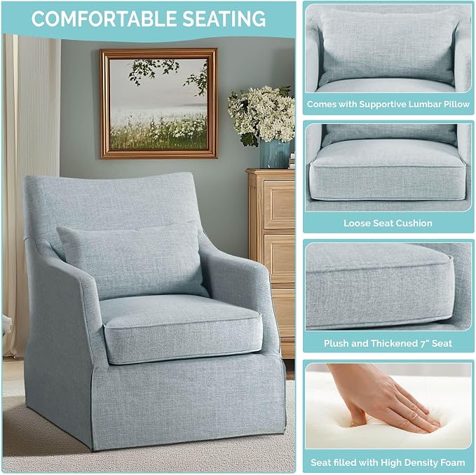 Martha Stewart London Swivel Chair - Image 5