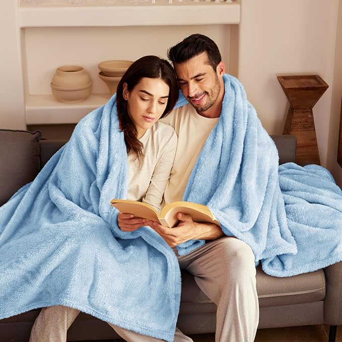 Exclusivo Mezcla Plush Fuzzy Fleece Throw Blanket Extra Large, Super Soft - Image 3
