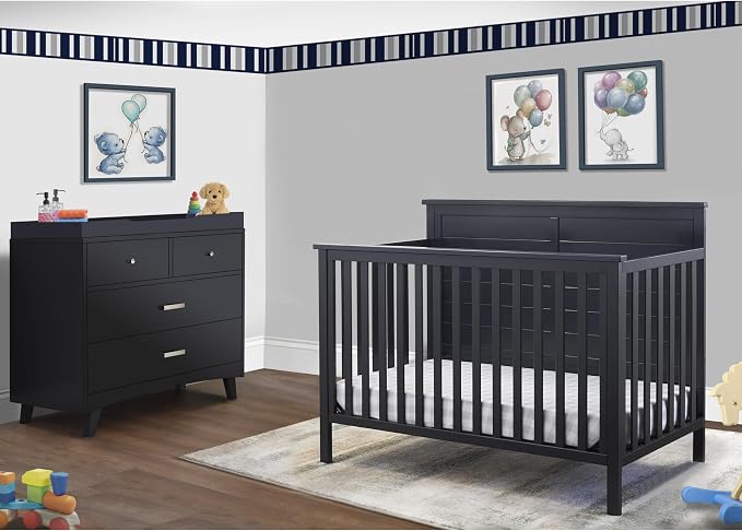 Sorelle Furniture Ashley Crib, Classic 4-in-1 Convertible Pannel Crib, Baby - Image 2
