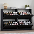 BORNOON Shoe Cabinet with 4 Flip Drawers, Narrow Hidden Shoe Storage Cabinet by BORNOON