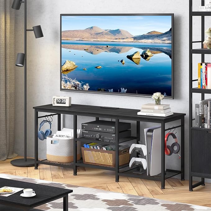 YGEOMER TV Stand for Tvs Up to 55 Inch, Entertainment Center - Image 6