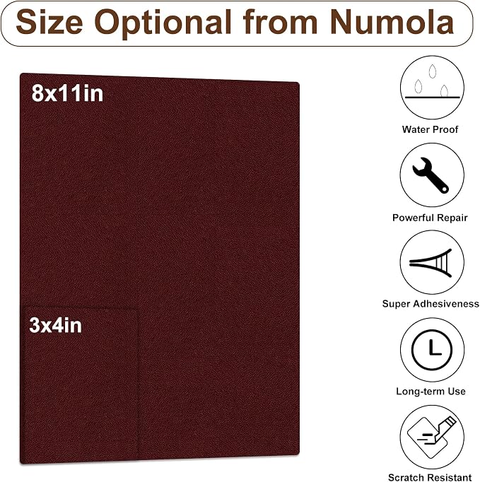 Numola Leather Repair Patch 8×11 inch Self-Adhesive Leather Repair Tape - Image 2