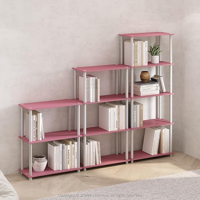 Furinno Turn-N-Tube Book Shelf, 5-Tier Bookshelf, Bookcase - Image 2