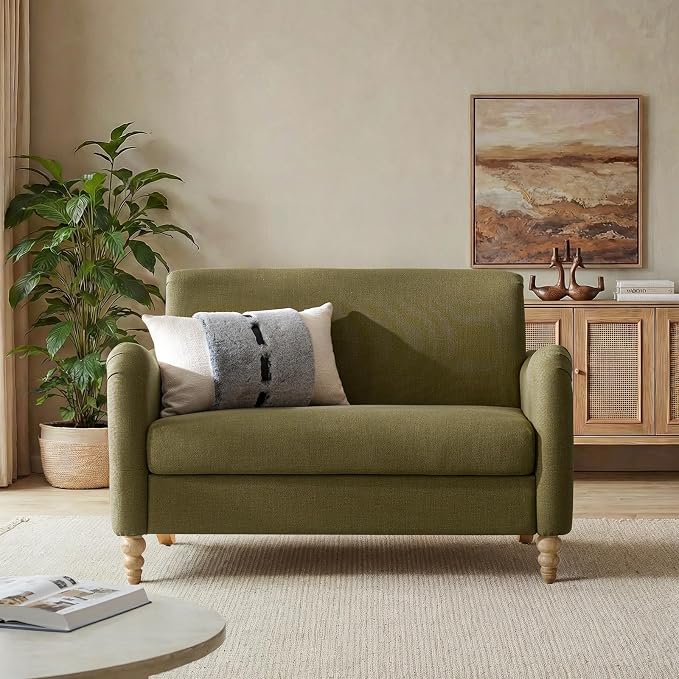 EcoHarbor Living 50.5" Mid-Century Modern Couch, Upholstered Sofa by ECOHARBOR
