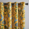 Topfinel Kitchen Curtains 45 Inch Length Mustard Yellow Vintage Blackout by Topfinel