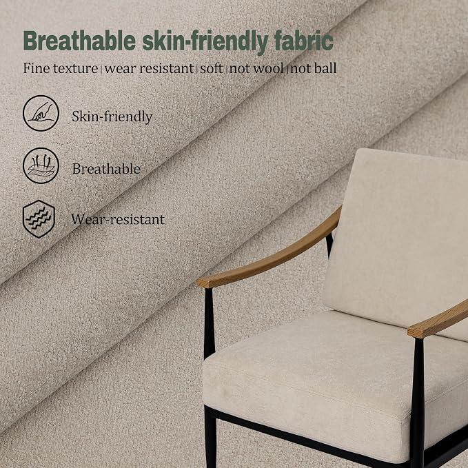 RNKSFX Modern Accent Chair for Living Room Bedroom Mid Century Arm Chair - Image 4