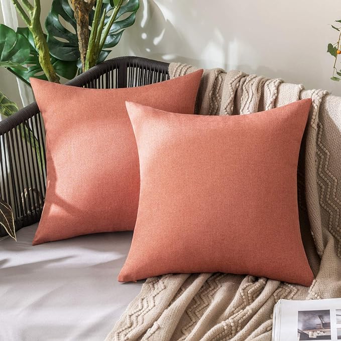 MIULEE Pack of 2 Decorative Outdoor Solid Waterproof Throw Pillow Covers Spring by MIULEE