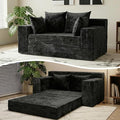 Boneless Loveseat Sleeper Sofa Bed, 3-in-1 Convertible Sofa Bed and Floor Futon by Winzoo