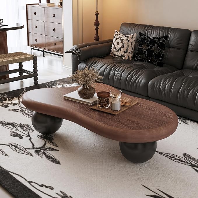47.2” French Country Rustic Cloud Coffee Table by BSYEIO