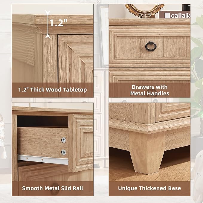 Joaxswe Farmhouse 4 Drawer Dresser - Image 6