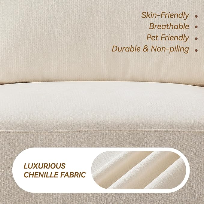 143.8" Modular Sectional Sofa Modern Chenille U Shaped Couch - Image 9