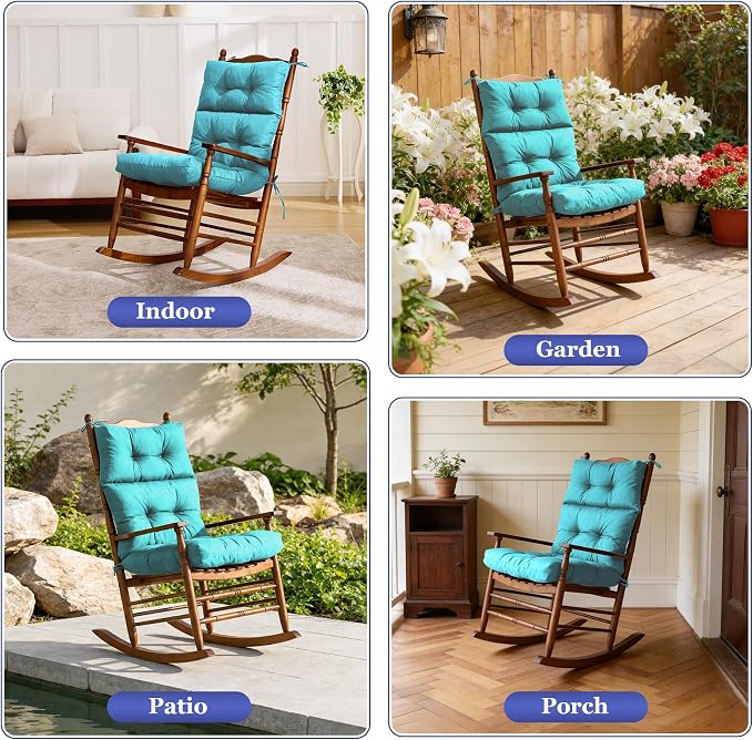 Rocking Chair Cushion, Waterproof and Fade-Resistant Adirondack Rocker Cushions - Image 5