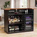 GDLF Home Bar Unit with Fridge Space, U-Shape Liquor Wine Cabinet, 63.1" Mini by GDLFGoodLife