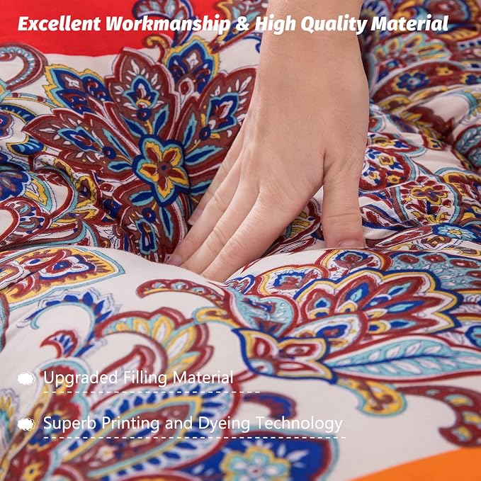 MAXYOYO Bohemian Retro Floor Mattress Vintage Floral Japanese Futon Mattress - Image 7
