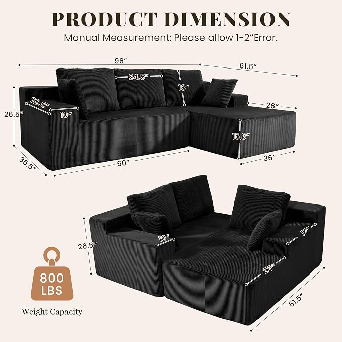 GRUSIGN Cloud Sectional Boneless Couches - Image 2