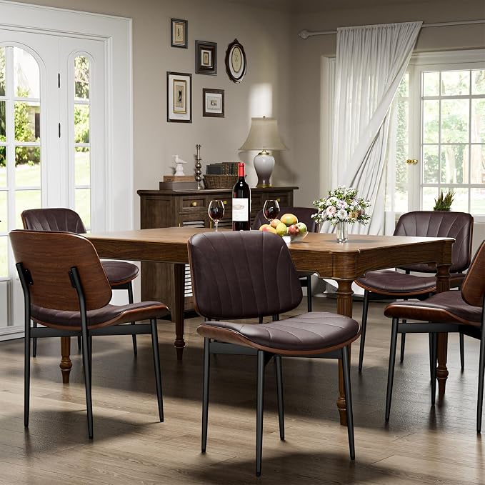 YaFiti Dining Chairs Set of 4, Dining Room and Kitchen Chairs, Mid Century - Image 3