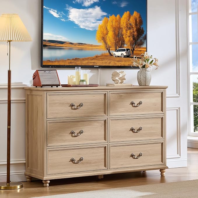 Joaxswe Farmhouse 6 Drawers Dresser - Image 7