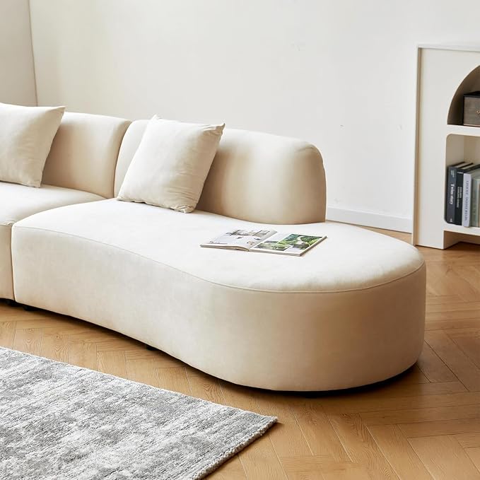 Container Furniture Direct 132" Curved Sofa - Image 8