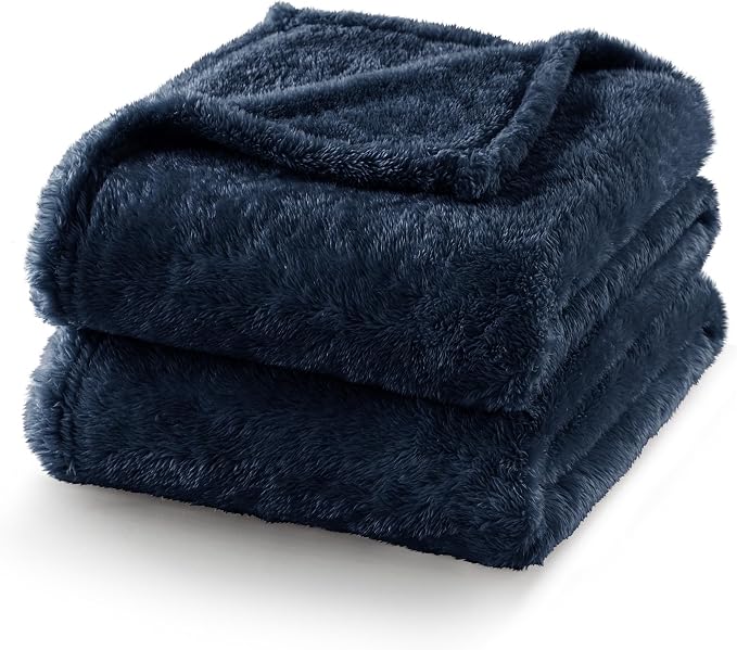 Exclusivo Mezcla Plush Fuzzy Fleece Bed Blanket Queen Size, Super Soft - Image 7