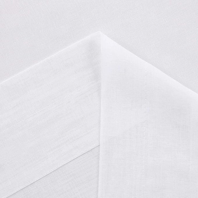 DWCN Sheer White Curtains 72 inches Long 2 Panels - Image 4