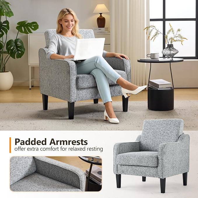 VINGLI Accent Chair for Living Room Chairs Reading Chair for Bedroom Chair - Image 6