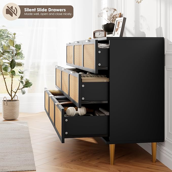 GarveeHome Rattan 9 Drawer Dressers - Image 6