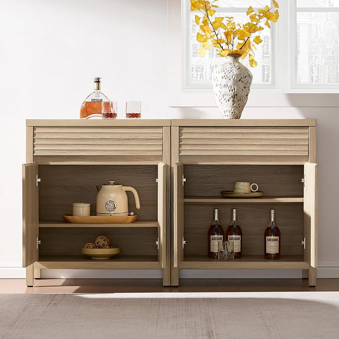SICOTAS 58" Large Fluted Buffet Cabinet - Image 4
