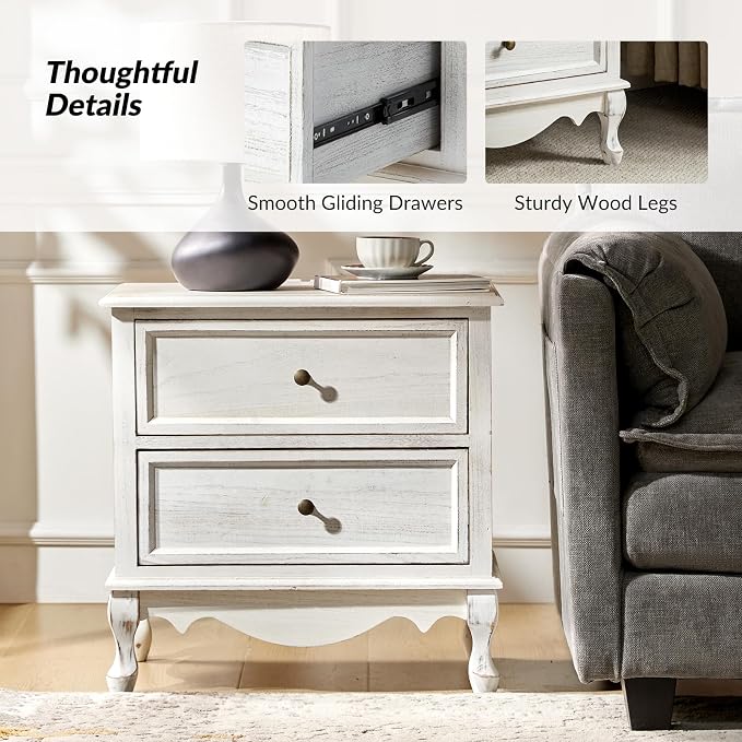 HULALA HOME Solid Wood End Tables Set of 2 - Image 4
