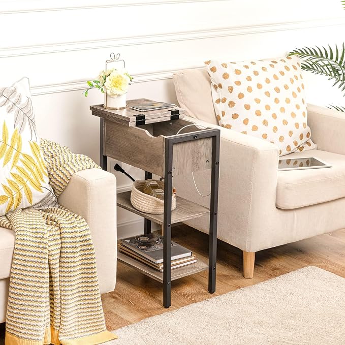 HOOBRO Side Table, Flip End Table - Image 2