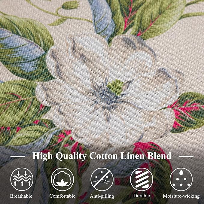 VClife Vintage Floral Butterfly Pattern Tablecloth, Linen Textured Rectangle - Image 6