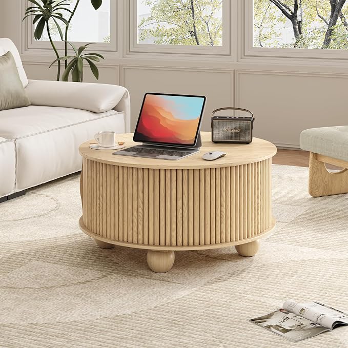 SULIVES Round Coffee Table - Image 6