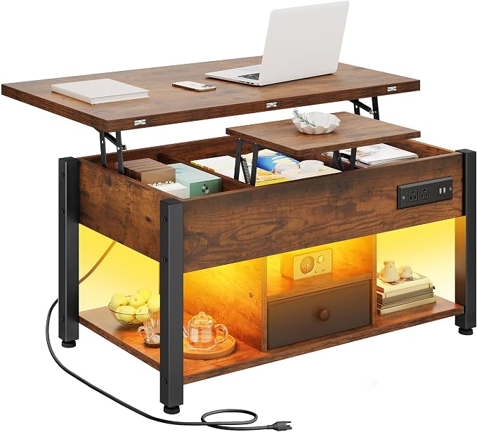 YITAHOME 4-in-1 Lift Top Coffee Table by YITAHOME