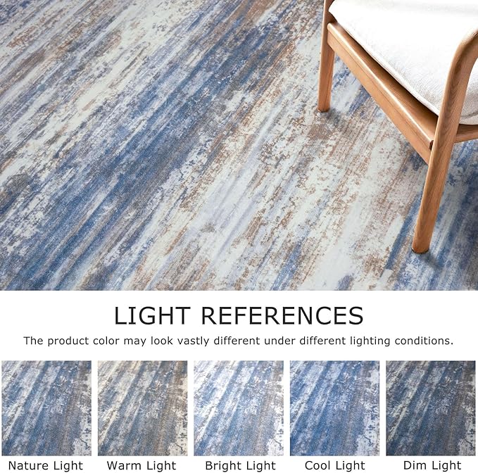 KOZYFLY Modern Abstract Hallway Runner, 2x10 Washable Rug Runner Non-Slip Soft - Image 4