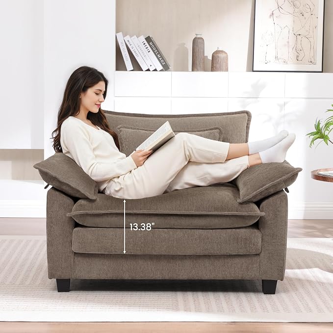 Oversized Accent Chair, Modern Chenille Cloud Sofa Chair - Image 3