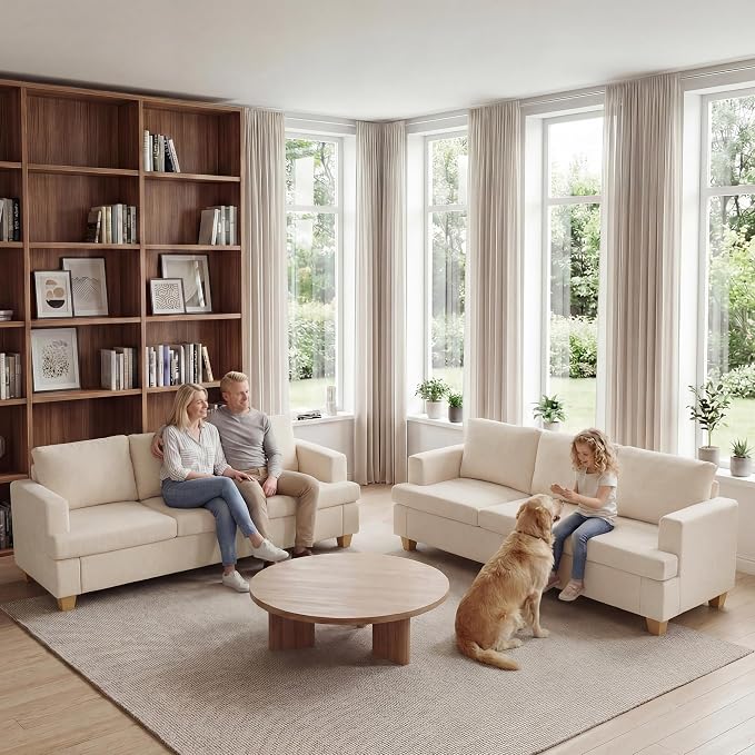 Apicizon Cloud Couches Living Room Furniture Sets, 3 Seater Sofa & 3 Seater Sofa - Image 8