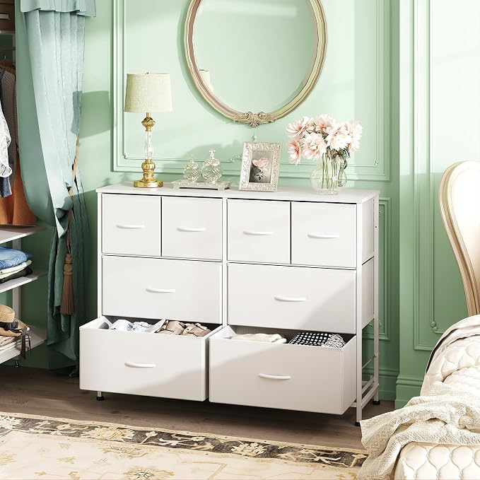 WLIVE Dresser for Bedroom with 8 Drawers, Wide Fabric Dresser for Storage and - Image 4