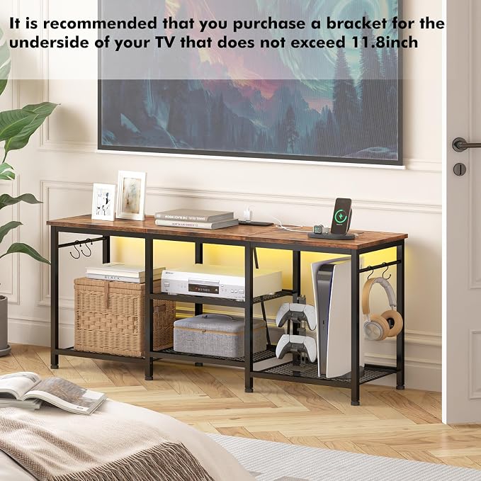 YGEOMER TV Stand for Up to 55 Inch Tvs, Entertainment Center - Image 5