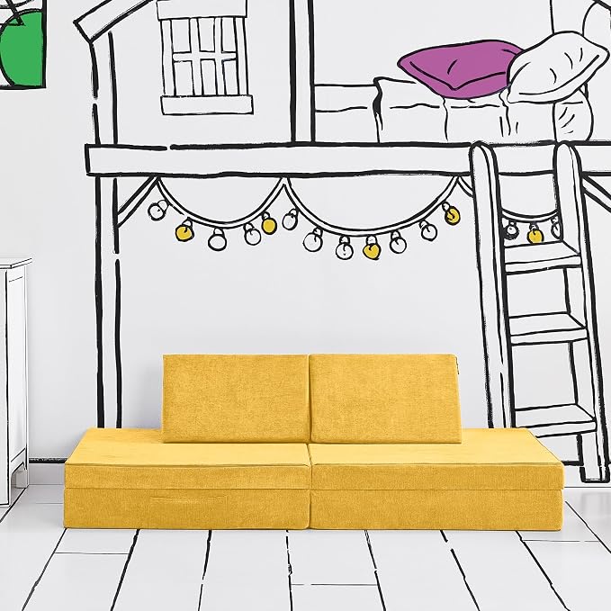 Yourigami Kids and Toddler Play Couch, Convertible Folding Sofa, Durable Foam - Image 7
