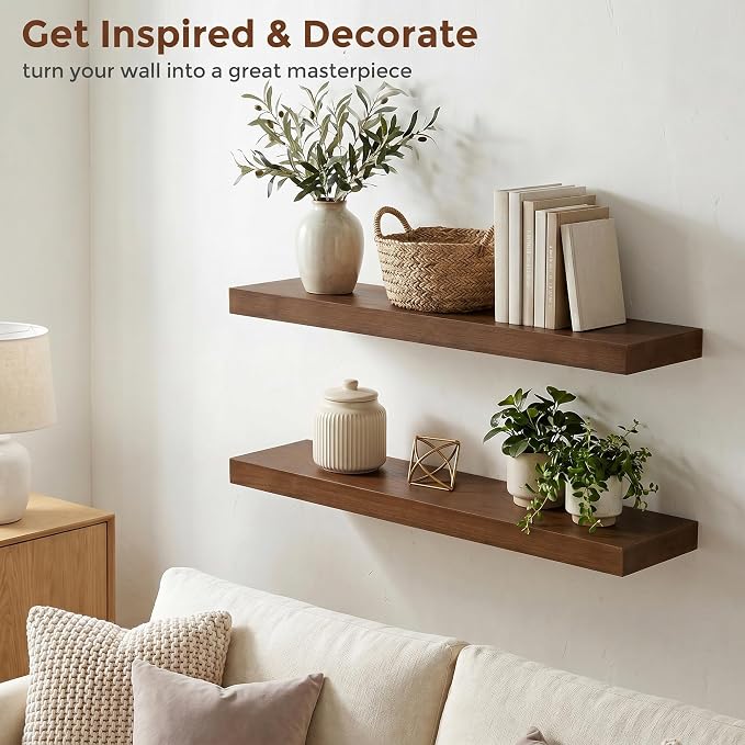 fuqing Wood Floating Shelves | 24 Inch Floating Shelves - Image 6