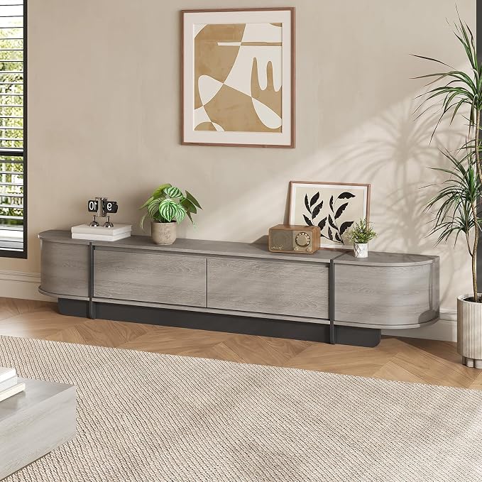 Coffee Table and TV Stand Set of 2, 76.4'' Modern TV Console，Entertainment - Image 4