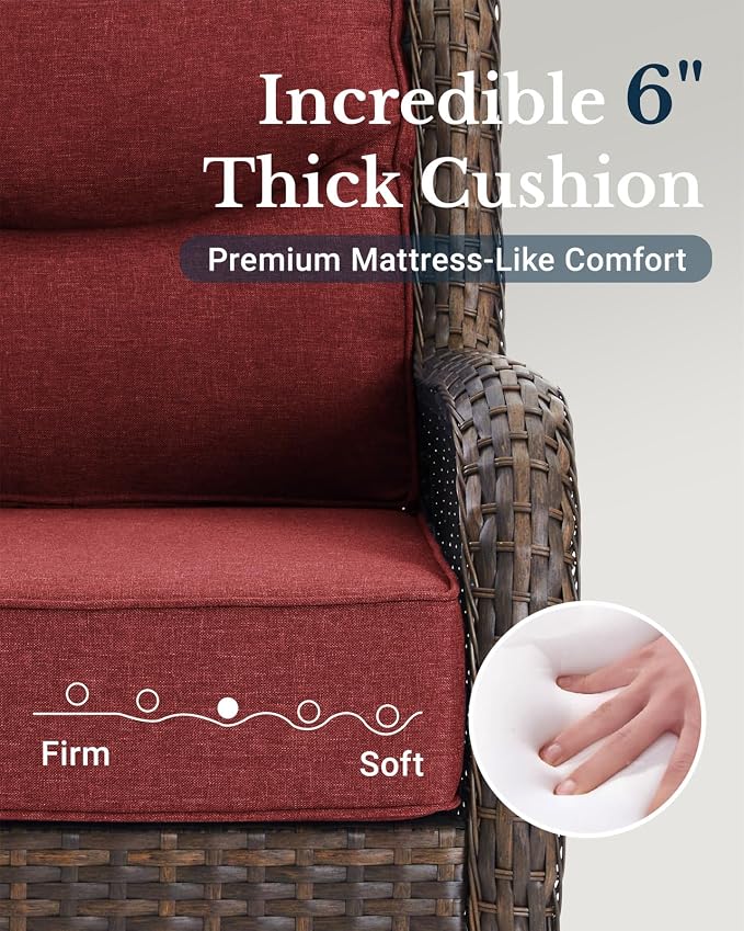 HILLGA Luxury High Back Patio Furniture Set - Image 3