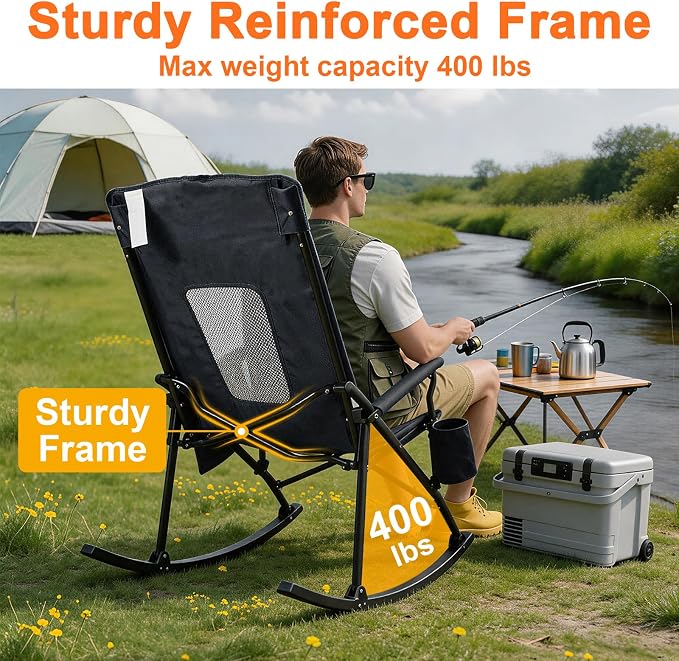 Romswi 2 Pack Rocking Camping Chair - Image 4