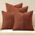 MIULEE Boho Farmhouse Rust Decorative Throw Pillow Covers 20x20 Inch 4 Packs by MIULEE