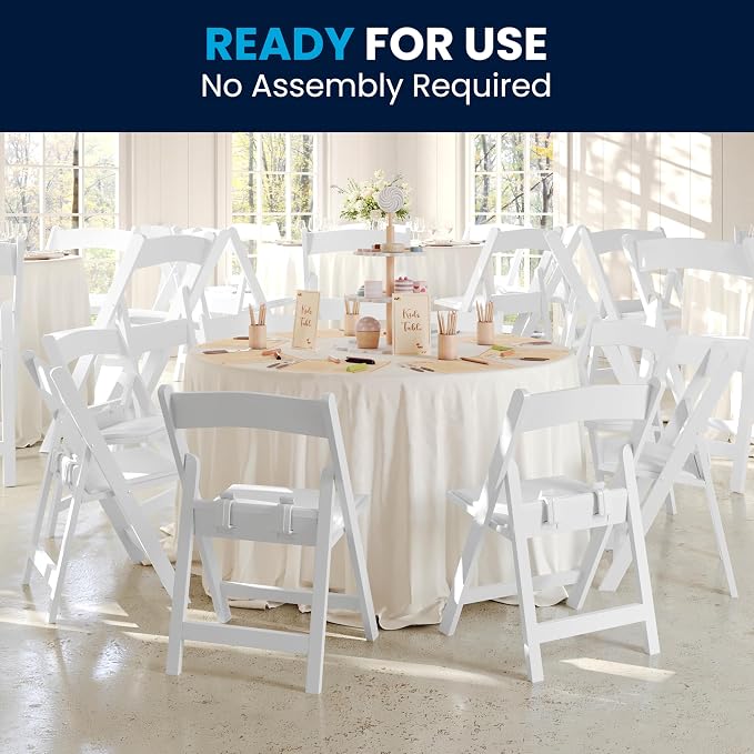 Flash Furniture HERCULES Kids White Resin Folding Chair - Image 8