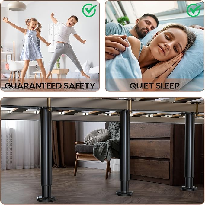 Under Bed Metal Support Legs, Adjustable Height Bed Frame Support Leg, Bed Slat - Image 4